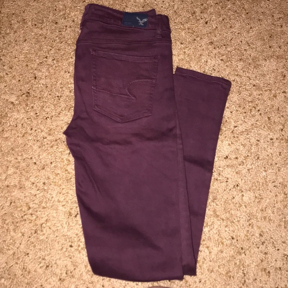 Maroon American Eagle High rise Jeggings - Picture 1 of 3